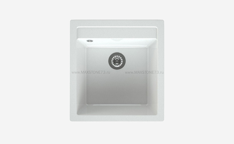 MAXSTONE Мойка глянцевая MS-10 (белый снег) 505*460*215